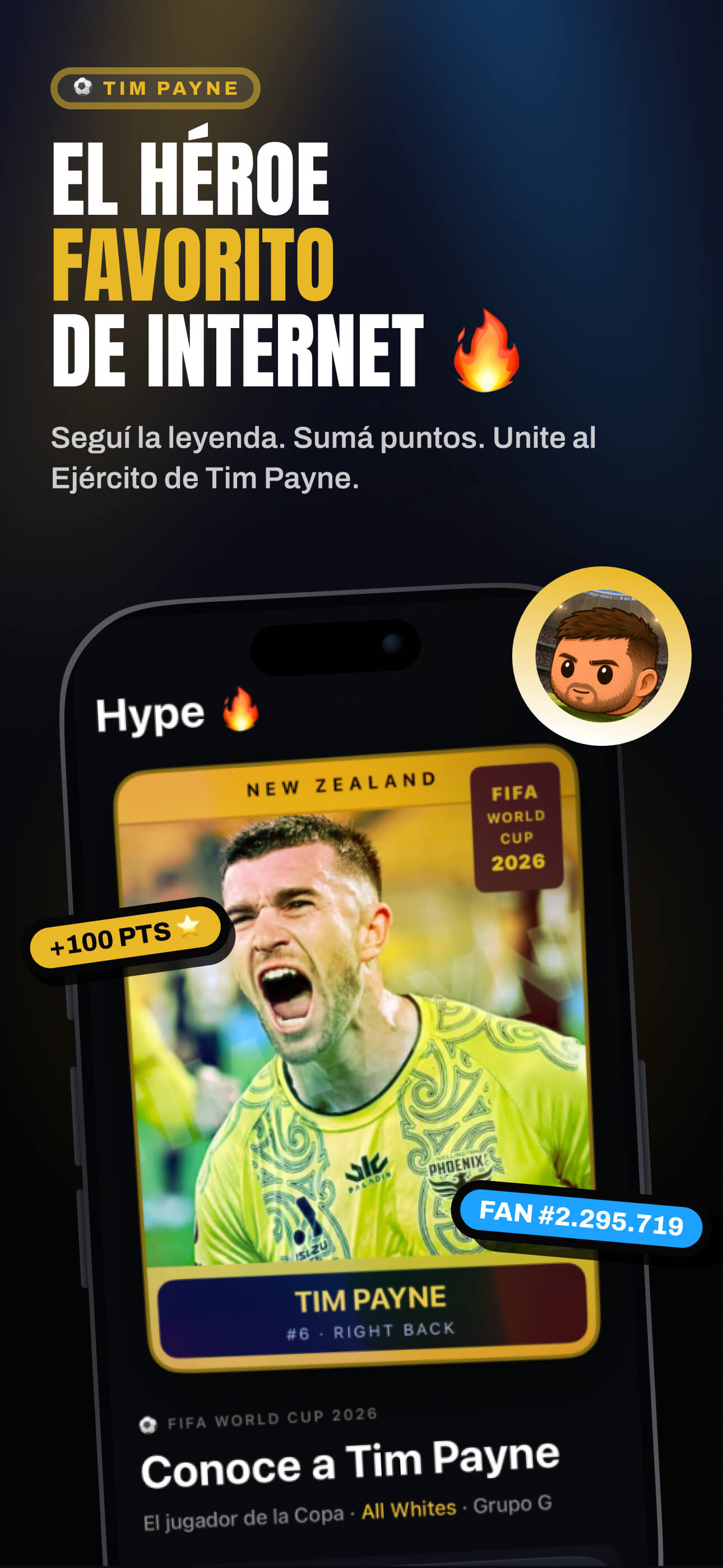 No Payne No Gain app — pantalla principal