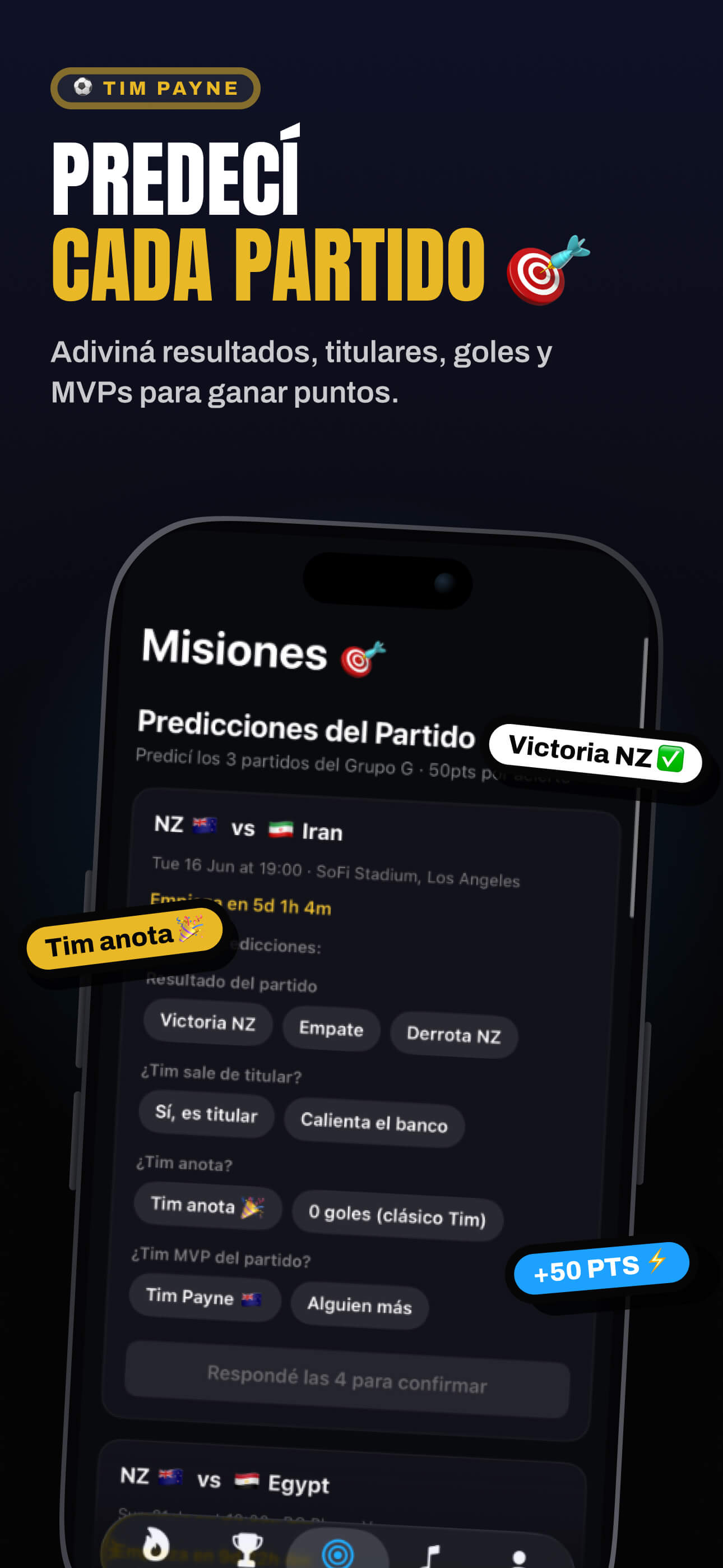 Predicciones del partido