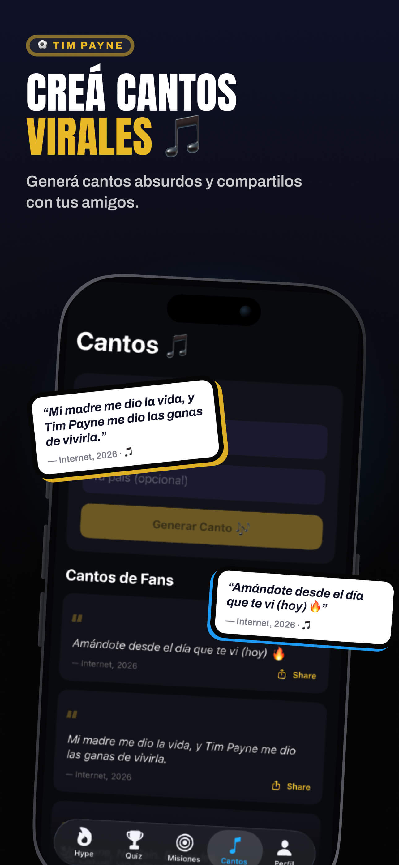 Generador de cantos